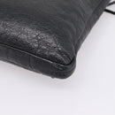 Balenciaga Classic Flat Shoulder Bag Leather Black 310250 Auth LN024V-16