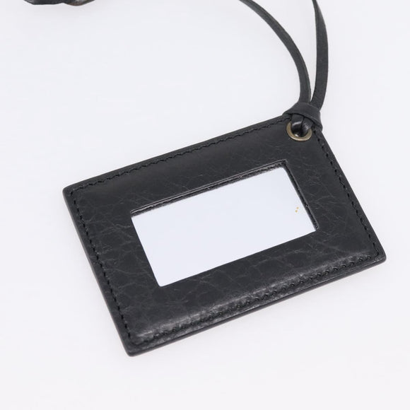 Balenciaga Classic Flat Shoulder Bag Leather Black 310250 Auth LN024V