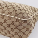 GUCCI GG Canvas Abbey Shoulder Bag Beige Gold Tone 153025 Auth LN025-15