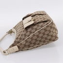 GUCCI GG Canvas Abbey Shoulder Bag Beige Gold Tone 153025 Auth LN025-3