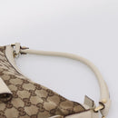 GUCCI GG Canvas Abbey Shoulder Bag Beige Gold Tone 153025 Auth LN025-8