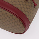GUCCI Micro GG Doraemon Shoulder Bag PVC Beige Gold Tone 655597 Auth LN026M-17
