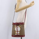 GUCCI Micro GG Doraemon Shoulder Bag PVC Beige Gold Tone 655597 Auth LN026M-25