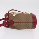 GUCCI Micro GG Doraemon Shoulder Bag PVC Beige Gold Tone 655597 Auth LN026M-4