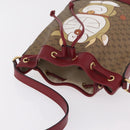 GUCCI Micro GG Doraemon Shoulder Bag PVC Beige Gold Tone 655597 Auth LN026M-6