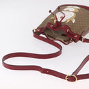 GUCCI Micro GG Doraemon Shoulder Bag PVC Beige Gold Tone 655597 Auth LN026M-7