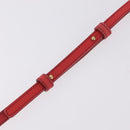 CELINE Trio Shoulder Bag Leather Red Gold Tone Auth LN027-10