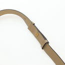 LOEWE Flamenco Shoulder Bag Suede Beige Gold Tone Auth LN031V-15