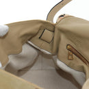 LOEWE Flamenco Shoulder Bag Suede Beige Gold Tone Auth LN031V-25