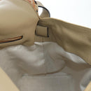 LOEWE Flamenco Shoulder Bag Suede Beige Gold Tone Auth LN031V-26
