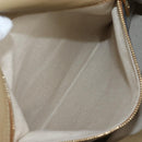 LOEWE Flamenco Shoulder Bag Suede Beige Gold Tone Auth LN031V-28