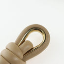 LOEWE Flamenco Shoulder Bag Suede Beige Gold Tone Auth LN031V-8