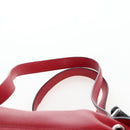 GUCCI Bamboo Backpack Leather Red Silver 387149 Auth LN032V-15