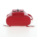 GUCCI Bamboo Backpack Leather Red Silver 387149 Auth LN032V-5