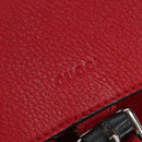 GUCCI Bamboo Backpack Leather Red Silver 387149 Auth LN032V-20