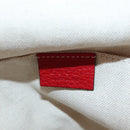 GUCCI Bamboo Backpack Leather Red Silver 387149 Auth LN032V-27