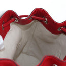 GUCCI Bamboo Backpack Leather Red Silver 387149 Auth LN032V-29