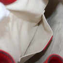 GUCCI Bamboo Backpack Leather Red Silver 387149 Auth LN032V-30