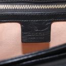 GUCCI Chain Shoulder Bag Leather Black Gold Tone 576421 Auth LN033V-20