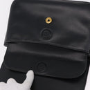 GUCCI Chain Shoulder Bag Leather Black Gold Tone 576421 Auth LN033V-25