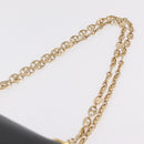 GUCCI Chain Shoulder Bag Leather Black Gold Tone 576421 Auth LN033V-14
