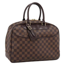 LOUIS VUITTON Damier Ebene Deauville Hand Bag SPO N47272 LV Auth LN036V-1