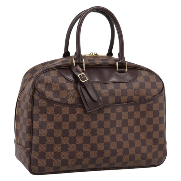 LOUIS VUITTON Damier Ebene Deauville Hand Bag SPO N47272 LV Auth LN036V