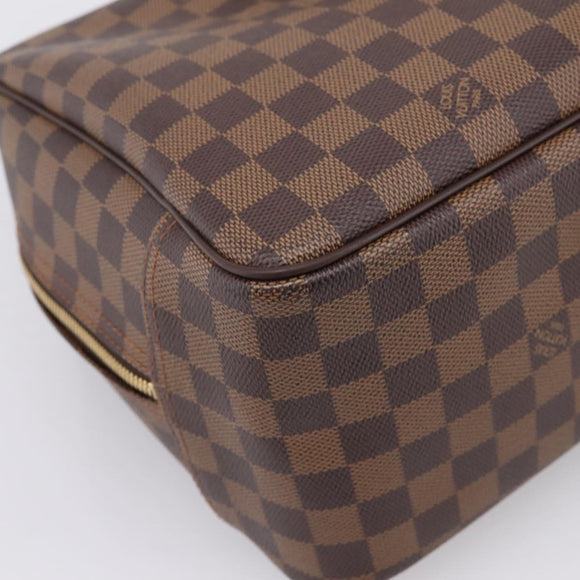 LOUIS VUITTON Damier Ebene Deauville Hand Bag SPO N47272 LV Auth LN036V