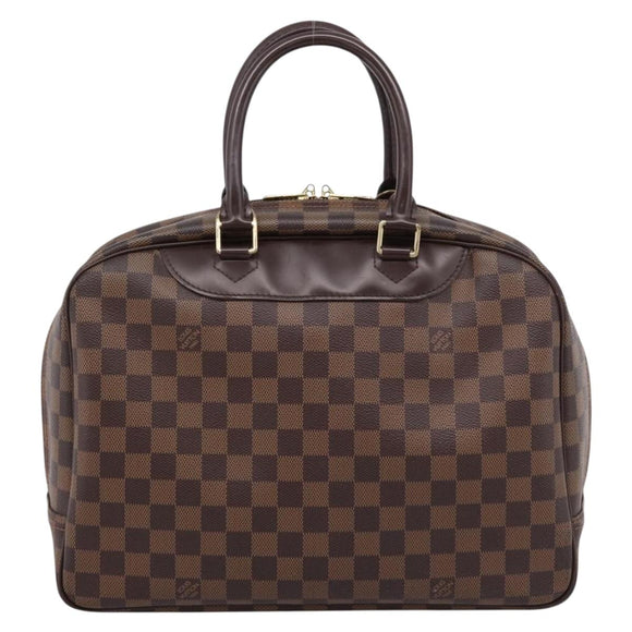 LOUIS VUITTON Damier Ebene Deauville Hand Bag SPO N47272 LV Auth LN036V
