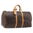 LOUIS VUITTON Monogram Keepall 55 Boston Bag M41424 LV Auth LN039V-1
