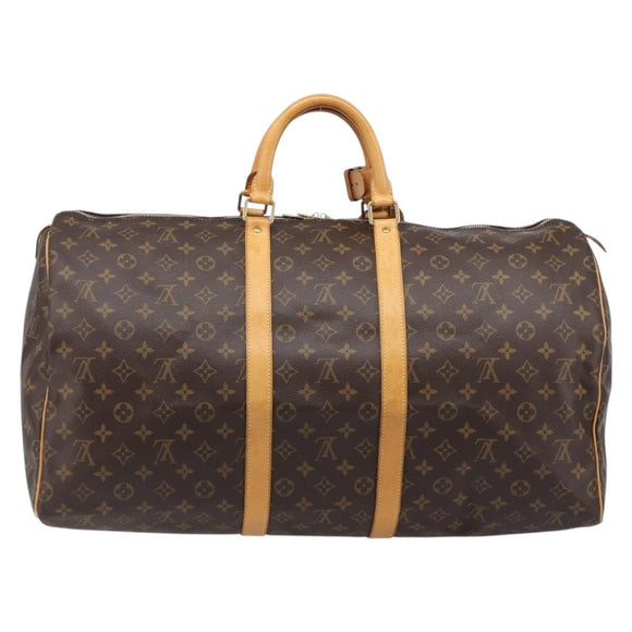 LOUIS VUITTON Monogram Keepall 55 Boston Bag M41424 LV Auth LN039V