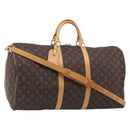 LOUIS VUITTON Monogram Keepall Bandouliere 55 Boston Bag M41414 LV Auth LN040V-1