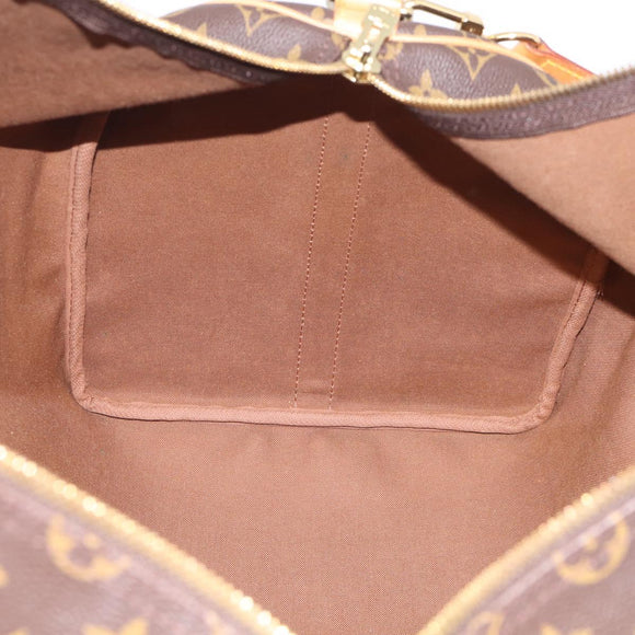 LOUIS VUITTON Monogram Keepall Bandouliere 55 Boston Bag M41414 LV Auth LN040V