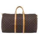 LOUIS VUITTON Monogram Keepall Bandouliere 55 Boston Bag M41414 LV Auth LN040V-3