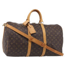 LOUIS VUITTON Monogram Keepall Bandouliere 50 Boston Bag M41416 LV Auth LN042V-1
