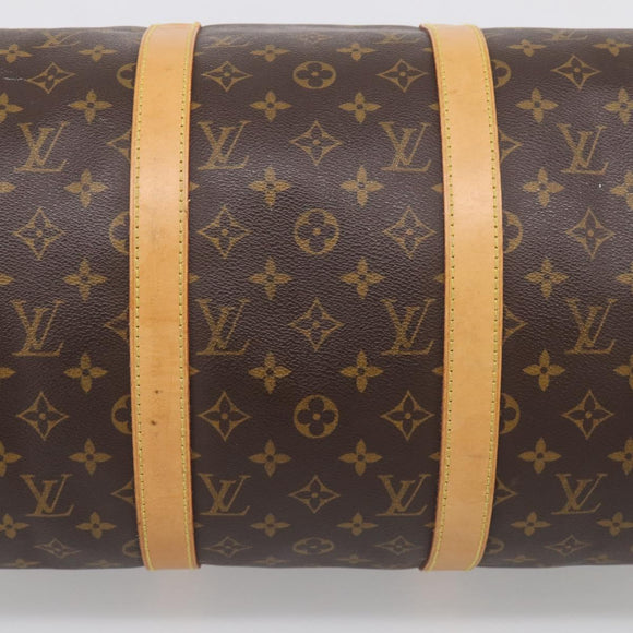 LOUIS VUITTON Monogram Keepall Bandouliere 50 Boston Bag M41416 LV Auth LN042V