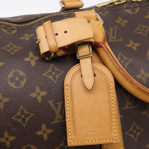 LOUIS VUITTON Monogram Keepall Bandouliere 50 Boston Bag M41416 LV Auth LN042V