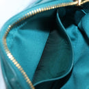 Miu Miu Matelasse Waist Bag Leather Green Gold Auth LN043M-25
