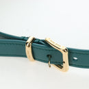 Miu Miu Matelasse Waist Bag Leather Green Gold Auth LN043M-8