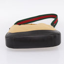 GUCCI Bamboo Web Sherry Line Shoulder Bag Canvas 2way Beige 001 4095 Auth LN044-5