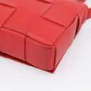 Bottega Veneta MAXI INTRECCIATO Cassette Shoulder Bag Leather Red Auth LN047V-12