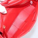 Bottega Veneta MAXI INTRECCIATO Cassette Shoulder Bag Leather Red Auth LN047V-16