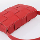 Bottega Veneta MAXI INTRECCIATO Cassette Shoulder Bag Leather Red Auth LN047V-6