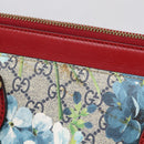 GUCCI GG Supreme Blooms Tote Bag PVC Navy Gold Tone 415721 Auth LN048V-8