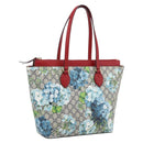 GUCCI GG Supreme Blooms Tote Bag PVC Navy Gold Tone 415721 Auth LN048V-1