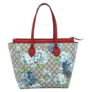 GUCCI GG Supreme Blooms Tote Bag PVC Navy Gold Tone 415721 Auth LN048V-2
