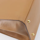 GUCCI Hand Bag Leather Beige Gold Tone 000 256 0192 Auth LN050-17