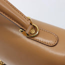 GUCCI Hand Bag Leather Beige Gold Tone 000 256 0192 Auth LN050-8