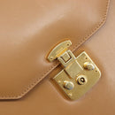 GUCCI Hand Bag Leather Beige Gold Tone 000 256 0192 Auth LN050-18