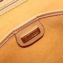 GUCCI Hand Bag Leather Beige Gold Tone 000 256 0192 Auth LN050-20